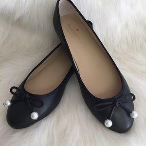 Classic  Black Kate Spade Ballet Flats, 8.5